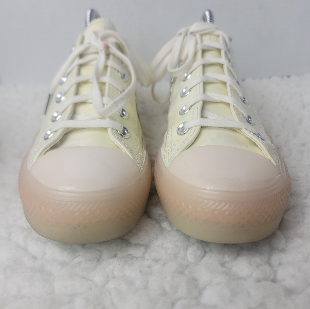 Converse Chuck Taylor All Star Lift Ox Egret White Teal Tint Platform W9 - Picture 2 of 10